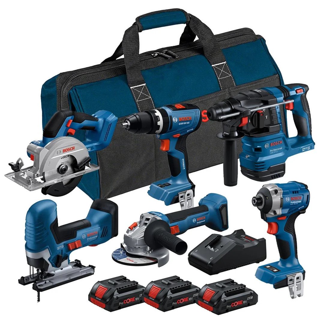 Bosch 18 V verktygsset med 6 verktyg